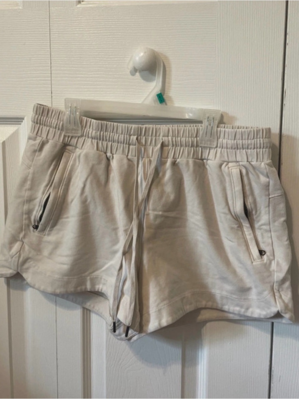 Women’s Light Beige Drawstring Lounge Shorts